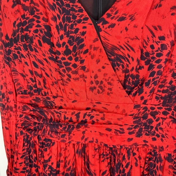 Pierre Balmain Mulberry Silk Dress Red and Black Animal Print Size EU 42 GUC - Picture 5 of 10